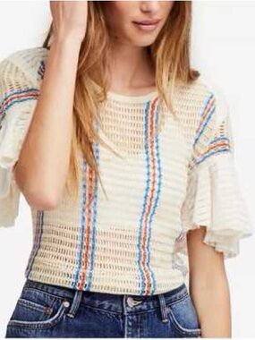 Free People Babes Only open knit top